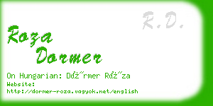 roza dormer business card